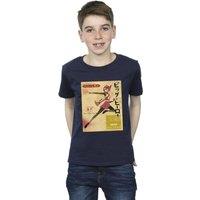 Disney Boy's Big Hero 6 Baymax Honey Lemon Newspaper T-Shirt in Navy | Size: 3-4 Years