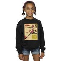 Disney Girl's Big Hero 6 Baymax Honey Lemon Newspaper Sweatshirt in Black | Size: 3-4 Years