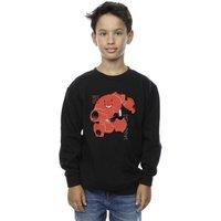 Disney Boy's Big Hero 6 Baymax Suite Pose Sweatshirt in Black | Size: 3-4 Years