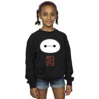 Disney Girl's Big Hero 6 Baymax Icon Sweatshirt in Black | Size: 3-4 Years