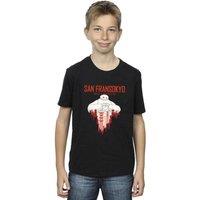 Disney Boy's Big Hero 6 Baymax San Fransokyo Heart T-Shirt in Black | Size: 3-4 Years