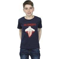 Disney Boy's Big Hero 6 Baymax San Fransokyo Heart T-Shirt in Navy | Size: 3-4 Years