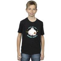 Disney Boy's Big Hero 6 Baymax Hugs Everyday T-Shirt in Black | Size: 3-4 Years