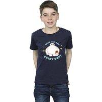 Disney Boy's Big Hero 6 Baymax Hugs Everyday T-Shirt in Navy | Size: 3-4 Years
