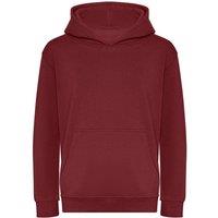 AWDis Plain Hoodie in Burgundy | Size: 7-8 Years