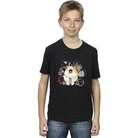 Disney Boy's Big Hero 6 Baymax Group Hug T-Shirt in Black | Size: 3-4 Years