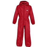 Trespass Babies Button Rain Suit in Red | Size: 18-24 m