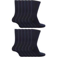 Sock Snob Boy's 12 Pair Plain School Soft Breathable Cotton Rich Socks in Blue | Size: 3-6 Years