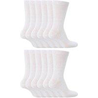 Sock Snob Boy's 12 Pair Plain School Soft Breathable Cotton Rich Socks in White | Size: 7-10 Years
