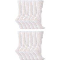 Sock Snob Girl's 12 Pair Soft Cotton Rich Knee High White Uniform Socks for School | Size: 7-10 Years