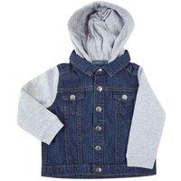 Larkwood Denim Hooded Jacket in Blue | Size: 12-18 m