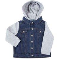 Larkwood Denim Hooded Jacket in Blue | Size: 6-12 m