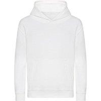 AWDis Plain Blue Hoodie in White | Size: 1-2 Years