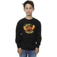Disney Boy's Lilo & Stitch Wicked Mischief Sweatshirt in Black | Size: 3-4 Years