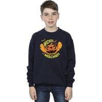 Disney Boy's Lilo & Stitch Wicked Mischief Sweatshirt in Navy | Size: 12-13 Years