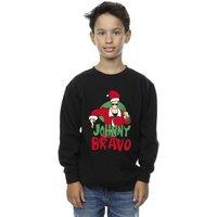 Johnny Bravo Boy's Johnny Christmas Sweatshirt in Black | Size: 3-4 Years