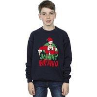 Johnny Bravo Boy's Johnny Christmas Sweatshirt in Navy | Size: 3-4 Years