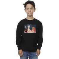 Disney Boy's Lady & The Tramp Spaghetti Photo Sweatshirt in Black | Size: 3-4 Years