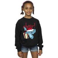 Disney Girl's Lilo & Stitch Cheer Sweatshirt in Black | Size: 3-4 Years
