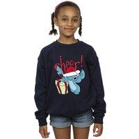 Disney Girl's Lilo & Stitch Cheer Sweatshirt in Navy | Size: 3-4 Years