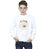 Harry Potter Boy's Hogwarts Yule Ball Sweatshirt in White | Size: 9 Years