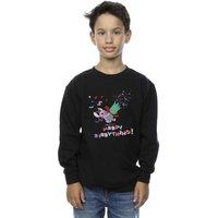 Disney Boy's Lilo & Stitch Angel Merry Everything Sweatshirt in Black | Size: 12-13 Years