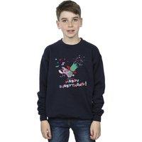 Disney Boy's Lilo & Stitch Angel Merry Everything Sweatshirt in Navy | Size: 5-6 Years