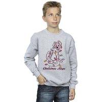 Disney Boy's Lady & The Trump Christmas Hugs Sweatshirt in Grey | Size: 3-4 Years