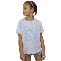 Disney Girl's Frozen Magic Christmas Cotton T-Shirt in Grey | Size: 3-4 Years