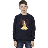Disney Boy's Beauty & The Beast Id Rather Be Reading Sweatshirt in Navy | Size: 3-4 Years