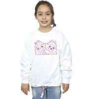 Disney Girl's Chip n Dale Nuts About You Sweatshirt in White | Size: 12-13 Years