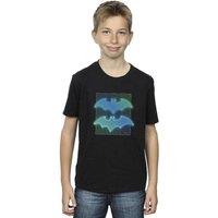 DC Comics Boy's Batman Grid Gradient T-Shirt in Black | Size: 3-4 Years