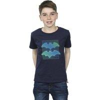 DC Comics Boy's Batman Grid Gradient T-Shirt in Navy | Size: 3-4 Years