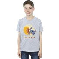 Disney Boy's Lilo & Stitch Summer Waves T-Shirt in Grey | Size: 12-13 Years