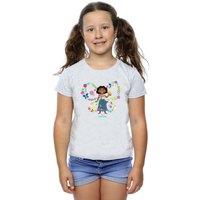 Disney Girl's Encanto Mirabel Butterfly Cotton T-Shirt in Grey | Size: 3-4 Years