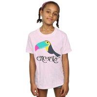 Disney Girl's Encanto Toucan Cotton T-Shirt in Baby Pink | Size: 3-4 Years