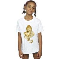 Disney Girl's Beauty & The Beast Never Judge Cotton T-Shirt in White | Size: 7-8 Years