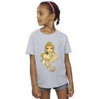 Disney Girl's Beauty & The Beast Never Judge Cotton T-Shirt in Grey | Size: 5-6 Years