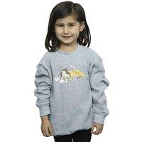 Disney Girl's Beauty & The Beast Belle Reading Sweatshirt in Grey | Size: 3-4 Years