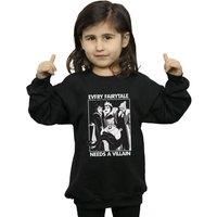 Disney Girl's Villains Cotton Sweatshirt in Black | Size: 12-13 Years
