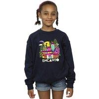Disney Girl's Encanto Many Houses Sweatshirt in Navy | Size: 3-4 Years
