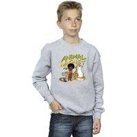 Disney Boy's Encanto Animal Magnet Sweatshirt in Grey | Size: 7-8 Years