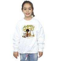 Disney Girl's Encanto Animal Magnet Sweatshirt in White | Size: 12-13 Years