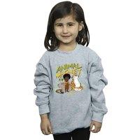 Disney Girl's Encanto Animal Magnet Sweatshirt in Grey | Size: 5-6 Years