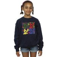 Disney Girl's Lilo & Stitch Pop Art Sweatshirt in Navy | Size: 3-4 Years