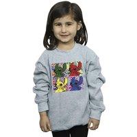 Disney Girl's Lilo & Stitch Pop Art Sweatshirt in Grey | Size: 3-4 Years