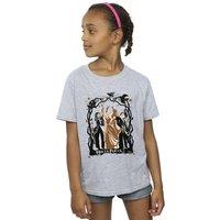 Disney Girl's Hocus Pocus Birds Cotton T-Shirt in Grey | Size: 3-4 Years