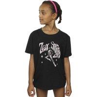 David Bowie Girl's Ziggy Pose Cotton T-Shirt in Black | Size: 3-4 Years