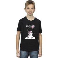 David Bowie Boy's Pink Flash T-Shirt in Black | Size: 3-4 Years