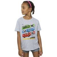 Disney Girl's Cars Piston Cup Champions Cotton T-Shirt in Grey | Size: 7-8 Years